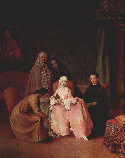 Pietro Longhi Besuch bei einer Dame Norge oil painting art